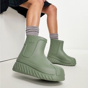 Adidas Green Adifom Superstar Rain Boots